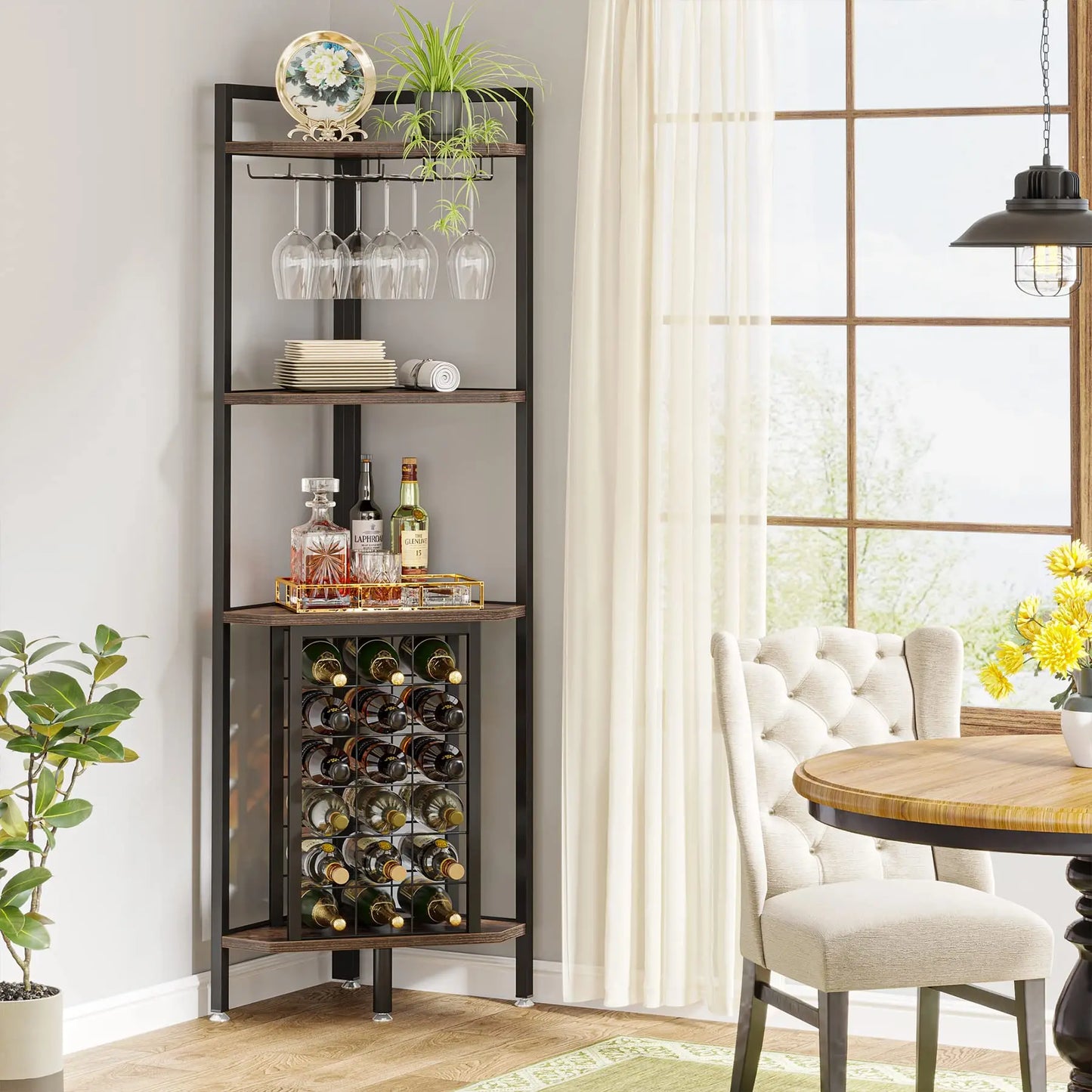 SipSpot Corner Glass & Bottle Display | US