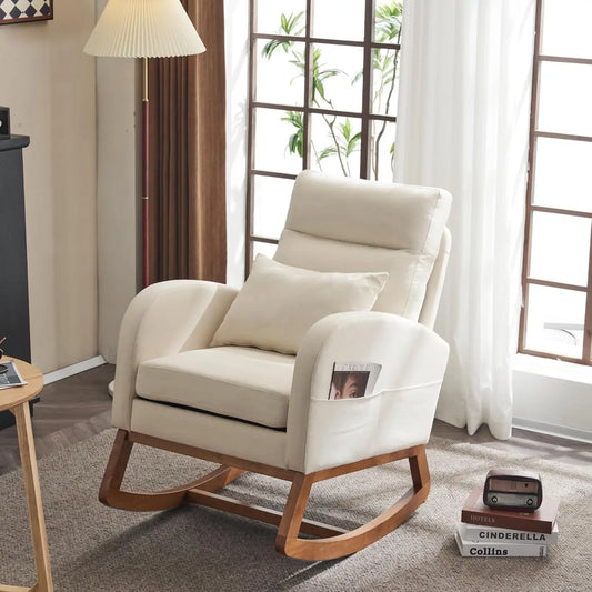 The SnuggleMotion Upholstered Rocking Recliner US