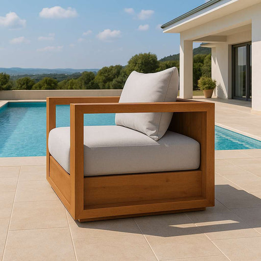 Acacia Wood Outdoor Club Chair - US